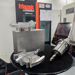 Finalists were tasked with machining a dragon-inspired workpiece from aluminium.  (Source:  Mazak)