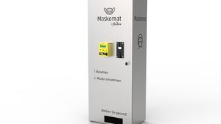 Der „Maskomat“ für die Ausgabe von Atemschutzmasken ist der neueste Coup des Kaffee- und Vending-Automatenaufstellers Flavura. (Flavura)