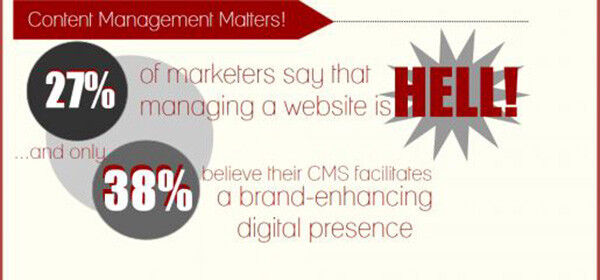 27 Prozent der Marketingverantwortlichen in Unternehmen geben an, die Pflege ihrer Webseite sei die Hölle. (Bildquelle: Adobe/Econsultancy)