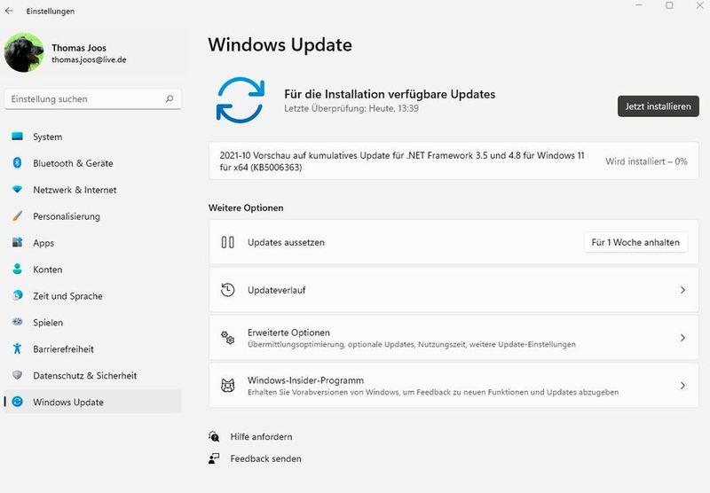 Die Aktualisierung von Windows und Microsoft Defender spielt eine wichtige Rolle. (Joos)