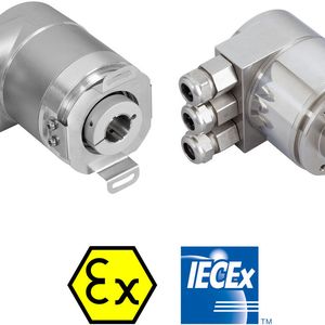 Die explosionsgeschützten Ixarc-Drehgeber von Posital -wurden nach den ATEX/IECEx-Richtlinien für elektrische Produkte der Kategorie 3 zertifiziert. Die Geräte eignen sich für den Einsatz in Zone 2 und Zone 22. (Bild:  Posital)