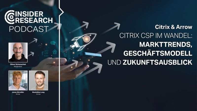 Citrix CSP im Wandel: Markttrends, Geschäftsmodell und Zukunftsausblick, ein Interview von Oliver Schonschek, Insider Research, mit Jonas Görmiller und Maximilian Lang von Arrow.(Bild:  Vogel IT-Medien / Arrow / Schonschek)