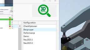 Der 3D Model Inspector prüft automatisiert Bauteile, Baugruppen und Zeichnungen anhand von Konstruktionsstandards. (Bild: Contelos)