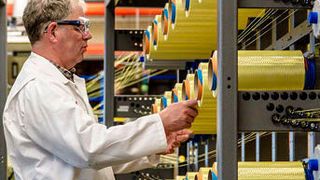 Teijin's new technology also results in further automation of the spinning process. (Teijin)