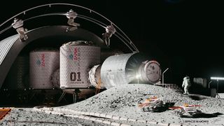 Ein Arbeitsplatz der Zukunft auf dem Mars? Zwei Jahre lang hat die Geophysikerin Christiane Heinicke von der Uni Bremen ein Habitat, bestehend aus sechs Modulen entwickelt. (Uni Bremen)