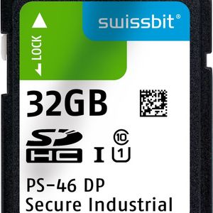 Hardware-Schlüssel: Die Swissbit-Speicherkarte PS-46 DP in der Data-Protection-Edition fungiert als sicherer Lizenzcontainer für Softwareapplikationen der Steuerungsplattform PLCnext Control. 