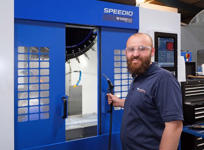DPE director Harry Pitt likes that both doors open as one or other handle is pulled back. He says it shows the thought that has gone into the design of the Brother Speedio. (Source: Whitehouse Machine Tools )