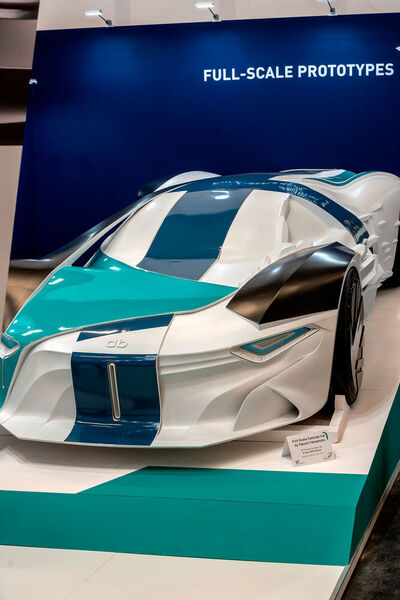 Das 250 kg schwere Full Scale Concept Car des Designers Takumi Yamamoto zog einige Blicke auf sich und wurde in knapp 145 Stunden gedruckt. (S. Human/VCG)
