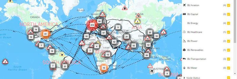 Das neue Resilience360 Analytics Modul ergänzt die Resilience360-Plattform von DHL um die Betrachtung spezifischer Industrien und Auswirkungen auf nachgelagerte Branchen, die im Falle einer Störung unter Engpässen leiden könnten. (Bild:  DHL)