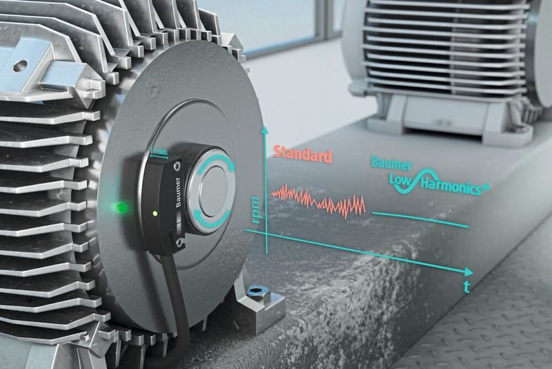 Der kompakte Baumer Encoder EB260 mit LowHarmonics Technologie kombiniert die Präzision optischer Abtastungen mit der Robustheit und Wirtschaftlichkeit magnetischer Systeme. Ein weiterer Vorteil des Performance-Encoders ist dessen flexible Konfiguration. (Bild:  Baumer)