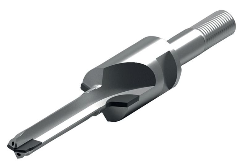 Der mit PKD-Schneiden bestückte One-Shot-Drill ermöglicht die Ausführung der Arbeitsgänge Bohren, Reiben und Fasen mit dem gleichen Werkzeug und vermeidet Ausbrüche, Gratbildung und Delamination. (LMT)