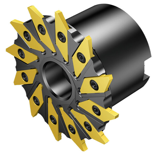 The InvoMilling 1.0 software from Sandvik combined with the InvoMilling cutters CoroMill 161 is said to allow for exceptionally short lead-times for production of a very wide variety of gears and splines. (Source: Sandvik Coromant)