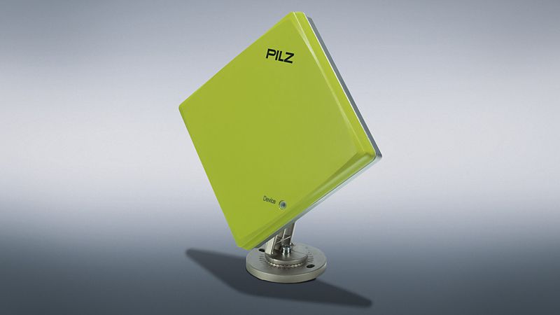 Der neuartige Radarsensor PSENradar live von Pilz kombiniert drei Funktionen in einem System: Er erkennt, zählt und ordnet Bewegungen zu. Hohe Anlagenverfügbarkeit und Produktivität bei gleichzeitig, mehr Sicherheit sind die Vorteile.(Bild:  Pilz)