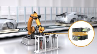 Industrieroboter führen oft mehrere hundert Werkzeugwechsel pro Tag durch. Herkömmliche Kontakte unterliegen hier einem hohen Verschleiß. Mit „FreeCon Contactless“ sollen Anwender von einer zuverlässigen und wartungsfreien Verbindung profitieren. (Weidmüller Interface )