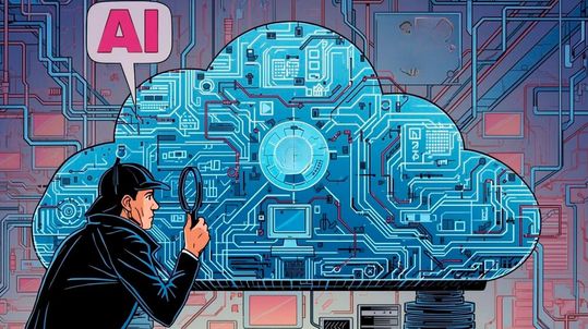 Ohne Einblick in den fließenden Traffic muss KI mit unvollständigen, mitunter irreführenden Datensätzen arbeiten, wodurch Angriffe übersehen werden können, wenn sie sich geschickt ins Log‑Rauschen einfügen.(Bild:  Canva / KI-generiert)