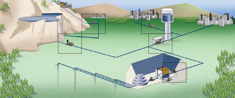 Bild 5: Einsatzmöglichkeiten von Druckerhöhungsanlagen in der Wasserwirtschaft. (Bild: Grundfos)