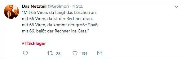 Erst bei 66 Viren? Das ist wohl die Frage! (Twitter)