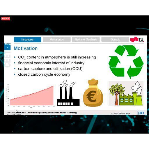 Technical session on CO2 utilization for the production of hydrogen based energy carriers. (Achema Pulse)