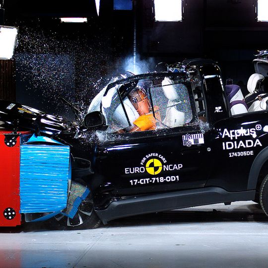 Der E-Mehari von Citroën konnte im Crashtest nicht vollends überzeugen.(Bild:  Euro-NCAP)