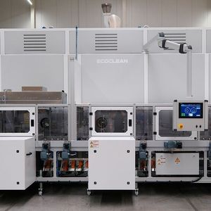 In chamber systems, such as this two-chamber cleaning system for water- based processes, the design, system technology, media flow and treatment are specially adapted to the specific requirements of ultra-fine and high- purity cleaning. (Source:  Ecoclean)