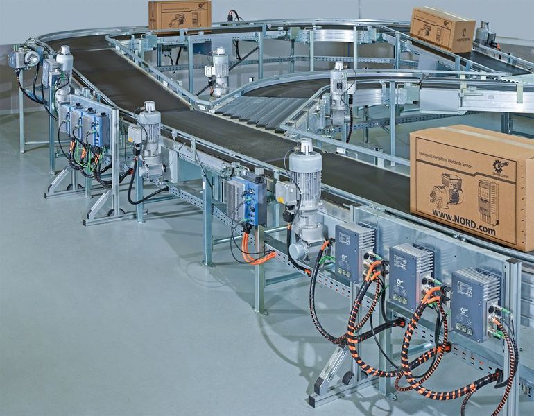 Durch schrittweise Weiterentwicklung der dezentralen Antriebe ist der Feldverteiler Nordac Link/SK 250E entstanden, zugeschnitten auf Anwendungen in der Förder- und Handhabungstechnik.  (Nord)
