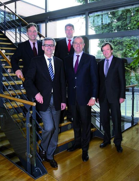 Die Geschäftsführerriege der Gottfried-Schultz-Gruppe (v. li.): Dirk Weddigen von Knapp, Markus Ludewig, Dieter Paffendorf, Nicholas J. Dunning, Jürgen Schönbrunn.  (Foto: Gottfried Schultz)