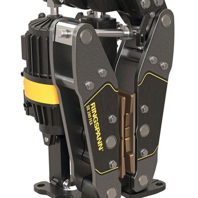 Die Hubwerkbremsen der DX-Serien lassen sich mit elektrohydraulischen Lüftgeräten bestücken, die maßgeschneidert sind für den Einsatz in anspruchsvollen Anwendungen der Krantechnik.  (Bild: Ringspann)