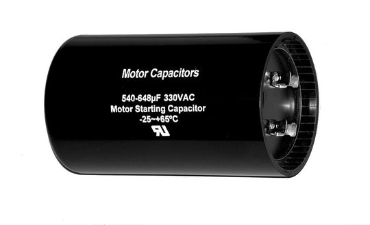 The image shows a motor starting capacitor, typically found in home appliances.(Source:   / CC0)