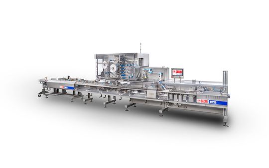 Die Schlauchbeutelmaschine JTA+ verfügt über einen automatischen Foliensplicer. (Bild:  Sacmi Packaging & Chocolate)