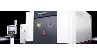 Steuerungs- und Schaltanlagenbauer können mit der Perforex LC 3015 neben Flachteilen auch komplette Gehäuse und Schaltschränke per Laserschneiden schnell und präzise bearbeiten. Die Neuentwicklung eignet sich ideal für den Einsatz bei Edelstahl, aber auch bei Stahlblech und pulverbeschichteten Blechen. (Rittal)