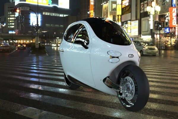 Das C1 von Lit Motors: zwei Gyroskope sorgen dafür, dass der elektrische Zweiradkabinenroller nicht umfallen kann - auch nicht bei einem Unfall (Lit Motors)