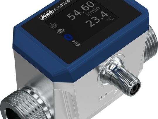 Jumo flowTRANS MAG H20 magnetisch-induktives Durchflussmessgerät mit SPE-Schnittstelle.(Bild:  Jumo)