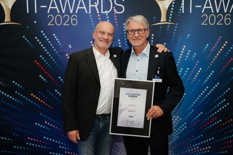 Claudius Banani (l.) und Jens-Gero Boehm von SUSE. (Bild:  Manuel Emme Fotografie)