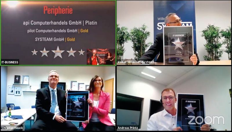 In der Kategorie Peripherie geht der Platin-Award an Api. Gold gewinnen Pilot und Systeam. Herzlichen Glückwunsch!  (Vogel IT-Medien)