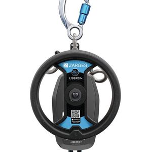 Das Liberex+ Abseil- und Rettungsgerät mit Hubfunktion soll der Selbst- oder Fremdrettung dienen.(Bild:  Zarges)