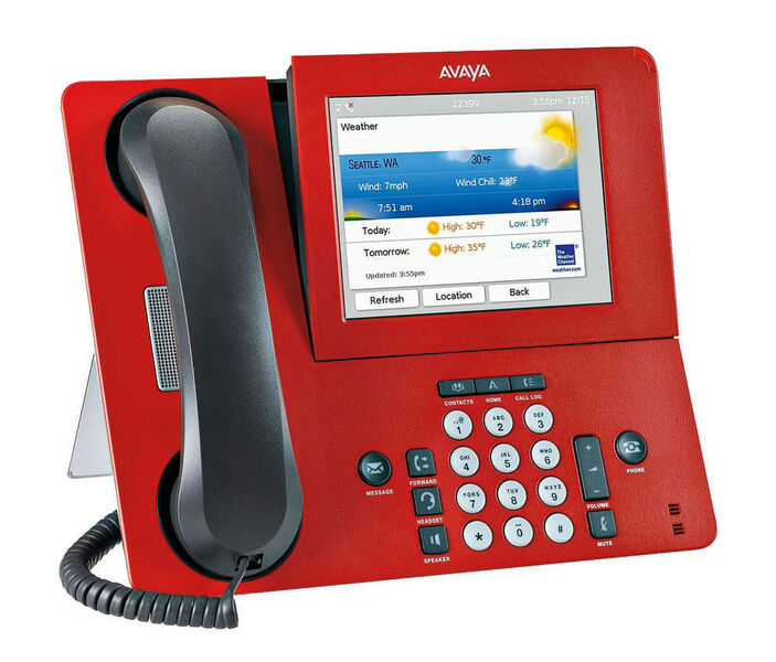 Das Avaya 9670G ist ein Media-Phone, also eine Mischung aus Telefon und PC, das über einen Farb-Touchscreen Zugriff auf Anwendungen und internet-basierte Informationen gewährt. (Archiv: Vogel Business Media)