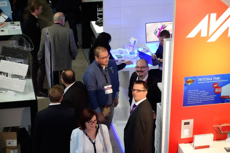 (m.) Marcel Binder, Samsung, hat mich sofort erspäht! (Bild: IT-BUSINESS)