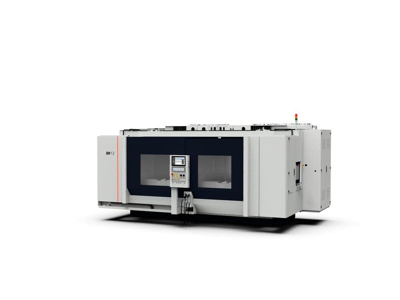 Dank hybridem Maschinendesign eignet sich die neue Werkzeugmaschine BF 12-21D ideal für die wirtschaftliche Bearbeitung von druckgegossenen Aluminium-Karosserieteilen. (Bild: Schwäbische Werkzeugmaschinen)