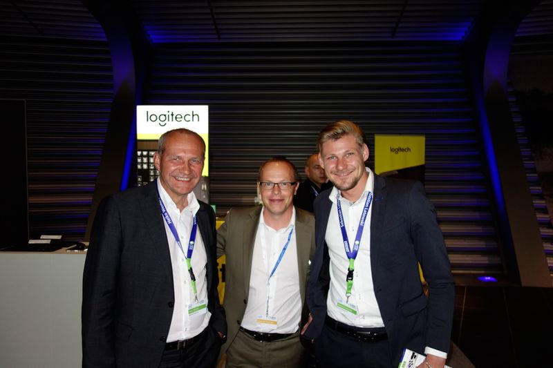 (v. l.) Heiko Weinert, bluechip, Alexander Kaufinger, Logitech, und Sebastian Latowski, bluechip (Bild: IT-BUSINESS)