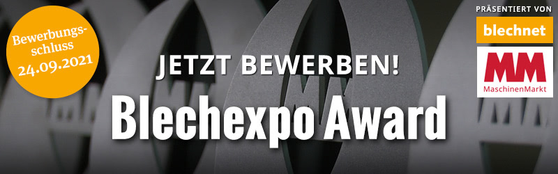 Blechexpo Award +++ Jetzt bewerben!