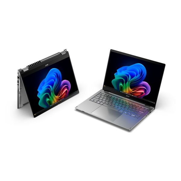 Das neue Convertible Acer Travelmate P4 Spin 14 AI ist 1,19 kg leicht und wird angetrieben von Panther-Lake-Prozessoren. (Bild: Acer)