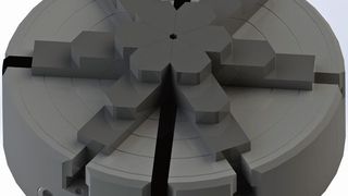 ie Backen werden über einen Spindelantrieb geöffnet und geschlossen, wobei der Spannweg einer Zahnteilung entspricht. (Bild: Horst Witte)