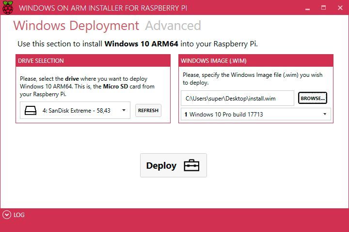 Mit Hilfe des Tools „Windows-on-ARM (WoA)-Deployer“ können Sie innerhalb weniger Mausklicks eine Installation von 