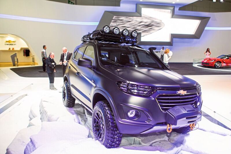 Der gemeinsam entwickelte Chevrolet Niva Concept auf dem Moskauer Automobilsalon im Jahr 2014.