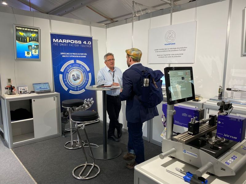 Marposs präsentiert eine Auswahl ihrer Messsysteme. (Bild: Anne Richer, SMM)