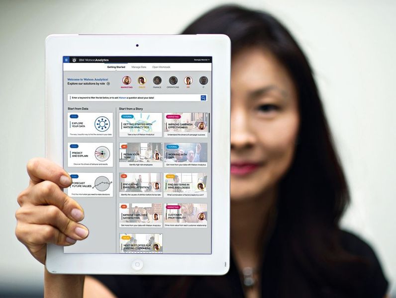 CRM-Systeme können durch KI-Services bei der Kundenanalyse profitieren, hier am Beispiel Watson Analytics. (Copyright Jon Simon/ IBM)