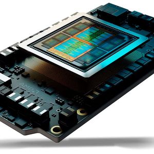 Der Vergleich zur Instinct MI350X in OAM-Bauform zeigt, dass AMD auf der PCIe-Karte eine halbierte GPU der MI350X einsetzt.  (Bild:  AMD)