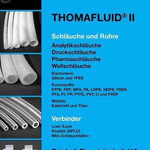 Das Gesamtangebot an platinvernetzten High-Med-Silikonschläuchen stellt Reichelt ausführlich im Handbuch Thomafluid II (Schläuche und Rohre) dar.