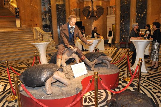 Charles Darwin zieht im Foyer die Blicke auf sich. Zum 200. Geburtstag des englischen Naturforschers widmete ihm das Museum eine Sonderausstellung. (Archiv: Vogel Business Media)