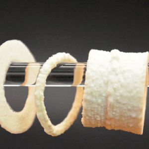Démonstrations cylindriques des échafaudages imprimés en 3D. (Source : EPFL)